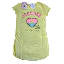 Vestido juvenil m/c vic & vicky estampa fun shine - tam. 16 - amarelo