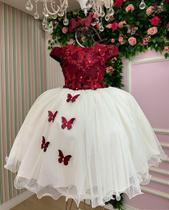 Vestido Juvenil Midi Vila Lele Sabrina Marsala e Off - Elegante e Sofisticado