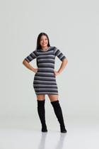 Vestido Juvenil tricô curto