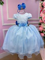 Vestido Juvenil Vila Lele Luiza Azul Bebê - Elegante e Confortável