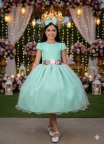 Vestido Juvenil Vila Lele Luiza Verde Menta - Elegante e Confortável Vestido Juvenil Vila Lele Luiza Verde Menta - Elegante e Confortável