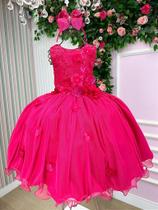 Vestido Juvenil Vila Lele Regata Flores Pink - Confeccionado em Tecido Misto