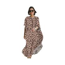 Vestido Kaftan De Praia Com Botões Para Mulheres plus Size, Saída De Praia, Vestido De Férias