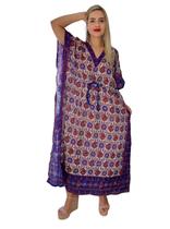 Vestido Kaftan Indiano Longo Estampado Plus Size - Cod. 18010