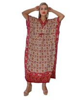 Vestido Kaftan Indiano Longo Estampado Plus Size - Cod. 18019