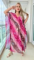 Vestido Kaftan Indiano Longo Estampado Plus Size-cod. 22100