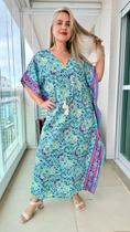 Vestido Kaftan Indiano Longo Estampado Plus Size-cod. 22104 Vestido Kaftan Indiano Longo Estampado Plus Size-cod. 22104