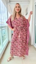 Vestido Kaftan Indiano Longo Estampado Plus Size-cod. 22105