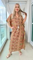 Vestido Kaftan Indiano Longo Estampado Plus Size-cod. 22106 Vestido Kaftan Indiano Longo Estampado Plus Size-cod. 22106