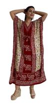 Vestido Kaftan Indiano Longo Estampado Plus Size - Cod. 223