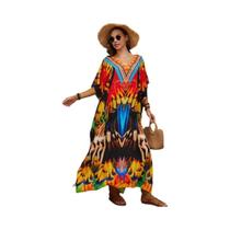 Vestido Kaftan Maxi plus Size Para Mulheres, Saída De Praia, Roupa De Férias, Maiô