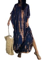 Vestido kaftan SMUDGE Life para mulheres plus size roxo de verão