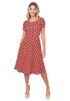Vestido Kedy Closed Garden Gode Vermelho Vestido Kedy Closed Garden Gode Vermelho