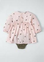 Vestido kids feminino salmão. Grade: 3M