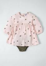 Vestido kids feminino salmão. Grade: 9Meses