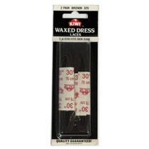 Vestido Kiwi com cadarços, encerado, redondo, marrom, 30 cm - 2 pares