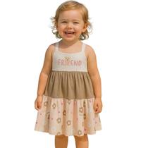 Vestido Kukiê Em Meia Malha Bege Verão