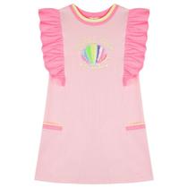 Vestido Kukiê Infantil Menina Canelado Liz - Rosa Vestido Kukiê Infantil Menina Canelado Liz - Rosa