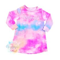 Vestido Kukiê Infantil Tie Dye Baby Girl Coleção Inverno