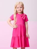 Vestido laço com strass pink