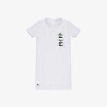 Vestido Lacoste Infantil Wish Edition com Crocodilos no Peito