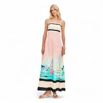 Vestido Lança Perfume Super Midi Estampado De Alças