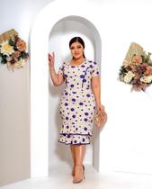 Vestido lançamento Feminino Bolinha Midi Tubinho Madrinha Festa Lindo Evangelico Soltinho Luxo