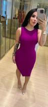 Vestido Lara, regata, canelado premium na cor roxa TAM 36 ao 44 Vestido Lara, regata, canelado premium na cor roxa TAM 36 ao 44