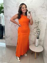 Vestido laranja em malha Vestido laranja em malha