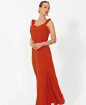 Vestido laranja roma
