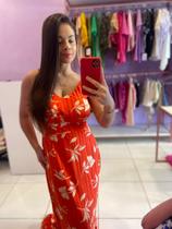 Vestido laranja tamanho único Vestido laranja tamanho único