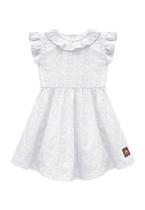Vestido Lesie Coração e forro em meia malha Branco Somni Vestido Lesie Coração e forro em meia malha Branco Somni