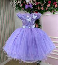 Vestido Lilás Marie Jardim Encantado para Crianças