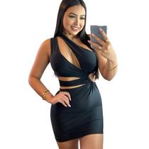 Vestido Lili Suplex Decotado Curto Vestido Lili Suplex Decotado Curto