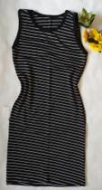 Vestido Listrado Crepe - Achou Presentes Vestido Listrado Crepe - Achou Presentes