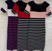 Vestido Listrado Rosé