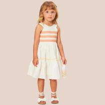 Vestido Little Girl com Entremeio na Frente - Bambollina Vestido Little Girl com Entremeio na Frente - Bambollina