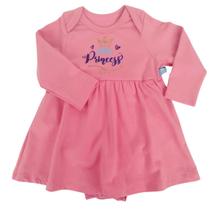 Vestido Little Princess Manga Longa Vestido Little Princess Manga Longa