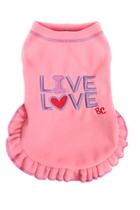 Vestido Live Love para Cachorro e Gato Pet Vestido Live Love para Cachorro e Gato Pet