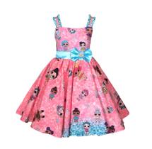 Vestido Lol Glitter Surprise Festa Infantil Tematica