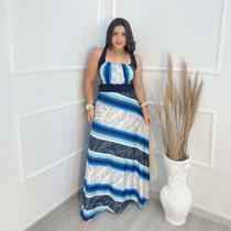 Vestido Longo 3 Tiras Moda Evangélica Feminina