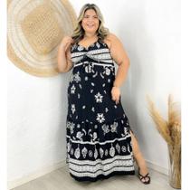 Vestido Longo Ajuste Frontal Plus Size - REF.9183 Vestido Longo Ajuste Frontal Plus Size - REF.9183