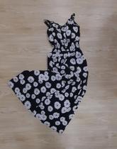 Vestido Longo Alça Estampado Margarida Pura Magia