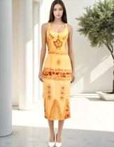 Vestido Longo Alça Stone Tradicional Plus Size B-2489