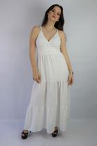 Vestido Longo Alcinha Branco D Bell