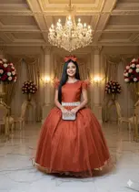 Vestido Longo Amanda Terracota - Elegância e Sofisticação