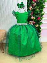 Vestido Longo Amanda Verde Bandeira Marie Formatura Apresentação Florista