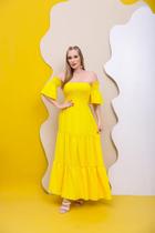 Vestido longo amarelo