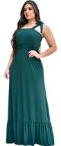 Vestido Longo Amarração Ombros Feminino Elastex Com Bojo Vestido Longo Amarração Ombros Feminino Elastex Com Bojo