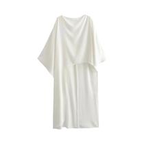 Vestido Longo Assimétrico Estilo Capa Para Mulheres, Casual E Elegante, Vestido De Noite 2024